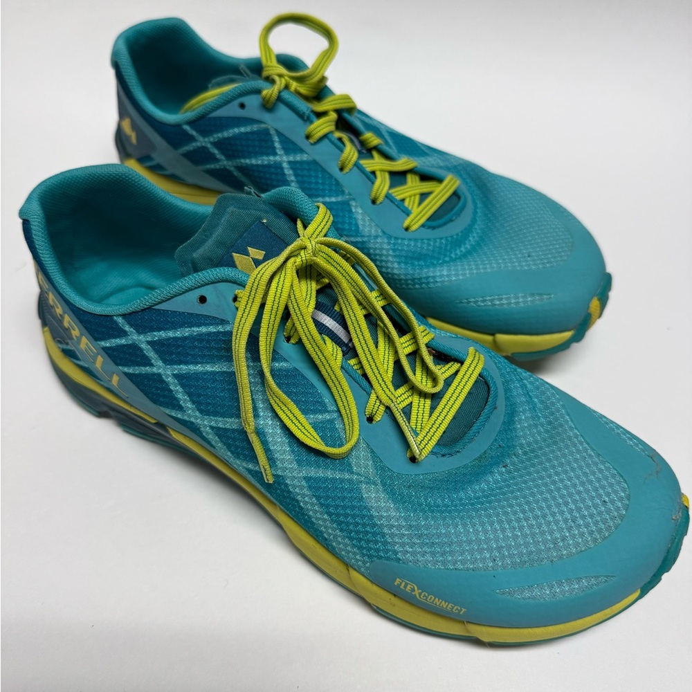 Merrell Teal and Yellow Athletic Shoes